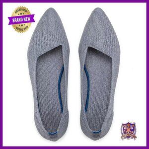 Pointed Toe Knit Flats Slip On Low Wedge Comfort Work Shoes